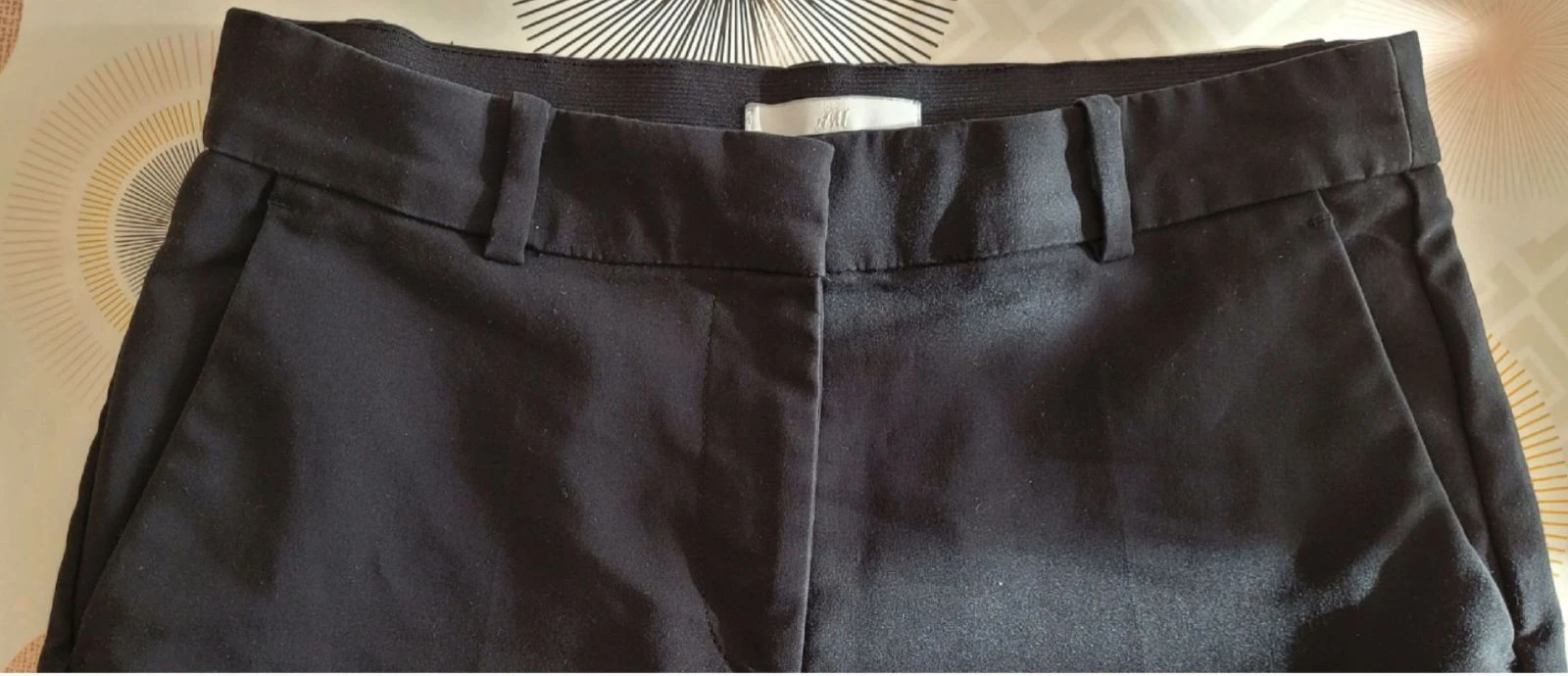 H&M Calça Preta TM/TFr38-Preta-Corte Justo e Cintura Elástica em BE – photo 5